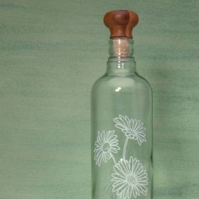Transparent Glass Water Bottle With Stopper