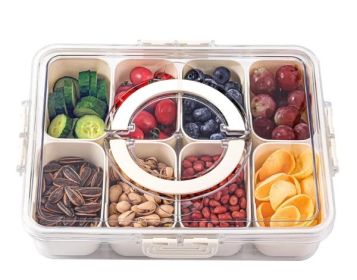 Split Service Tray With 8 Compartments For Snack Boxes