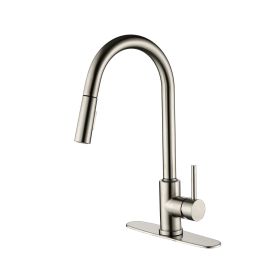 Stainless Steel Kitchen Sink Faucet With Pull-down Sprayer