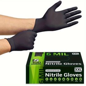 Disposable Nitrile Gloves Black High Elastic Composite, Suitable For Kitchen Household Cleaning, Etc