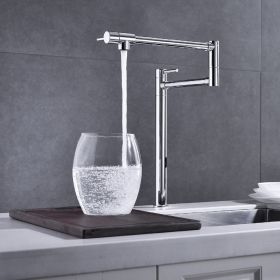 Folding Kitchen Faucet With Pot Shaped Filling And Extended Handle
