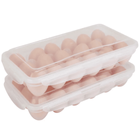 2Pcs Egg Holder Stackable Plastic Egg Storage Box Egg Rack