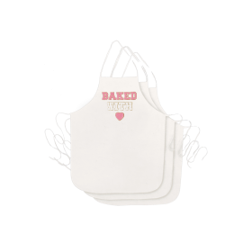 Hello Hobby 3-Pack White Canvas Aprons, 27.3" x 19.7", Ready-to-Decorate Craft & Kitchen DIY Set