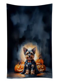 Yorkshire Terrier Yorkie Puppy Halloween Kitchen Towel Dish Cloths Guest Hand Towel Decorative Bathroom Towel for Face,Tea, Dishcloth