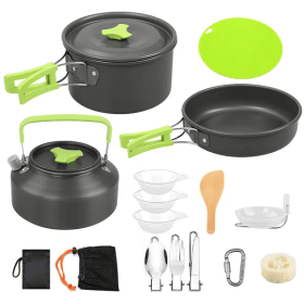 16Pcs Camping Cooking Ware Set Camping Stove Cookware Kit