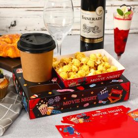 36Pcs Movie Night Snack Trays Candy Popcorn French Fries Snack Trays Disposable Movie Boxes For Snacks Tray Outdoor Movie Night Supplies Clearance