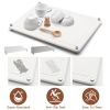 Stone Dish Drying Mats Home Dish Quick Drying Stone Pad Diatomaceous Earth Draining Mat with Anti-Slip Stainless Steel Feet