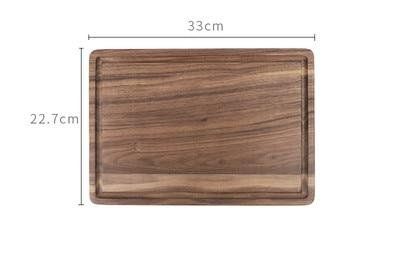 Black Walnut Wood Cutting Board Creative Whole Tray Fruit Chopping Cutting Board Wood Chopping Blocks For Kitchen (Option: Rectangular S)