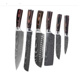 Chef Knives Kitchen Knives Cleaver Slicing Knives (Option: 6pcs set)