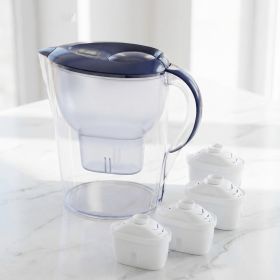 10-Cup 3.5L BPA-Free Water Filter Pitcher With 4 Filters, Reduces TDS For Clean Drinking Water, Standard Fridge Size (Option: Pitcher 4 Filters)