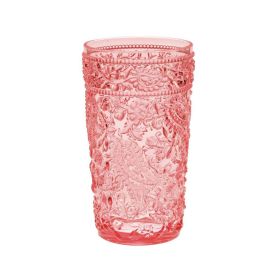 Paisley Acrylic Glasses Drinking Set of 4 Hi Ball (17oz), Plastic Drinking Glasses, BPA Free Cocktail Glasses, Drinkware Set, Drinking Water Glas (Color: as Pic)