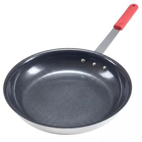 Ceramic Nonstick Egg Pan, Aluminum Frying Pan with Stainless Steel Base, Oven Safe, Dishwasher Safe Skillet (Option: Red-10IN)