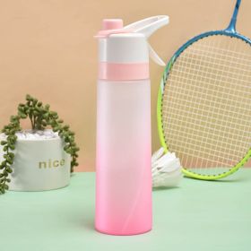 Spray Water Bottle For Girls Outdoor Sport Fitness Water Cup Large Capacity Spray Bottle Drinkware Travel Bottles Kitchen Gadgets (Color: PCpink)